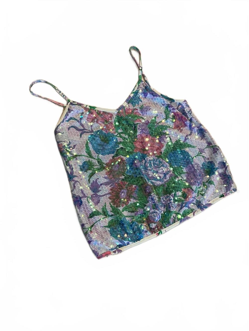 Express Floral Sequin Tank Top